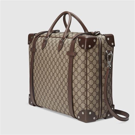 gucci suitcase for men|gucci leather luggage.